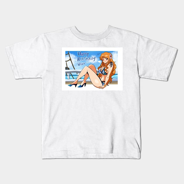 Nami summer Kids T-Shirt by Klaudiapasqui 96